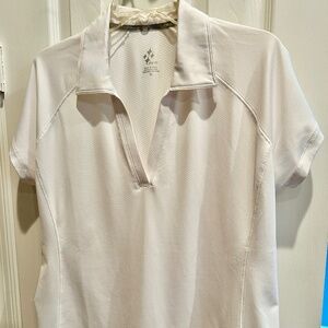 Jofit V-neck White Polo XL